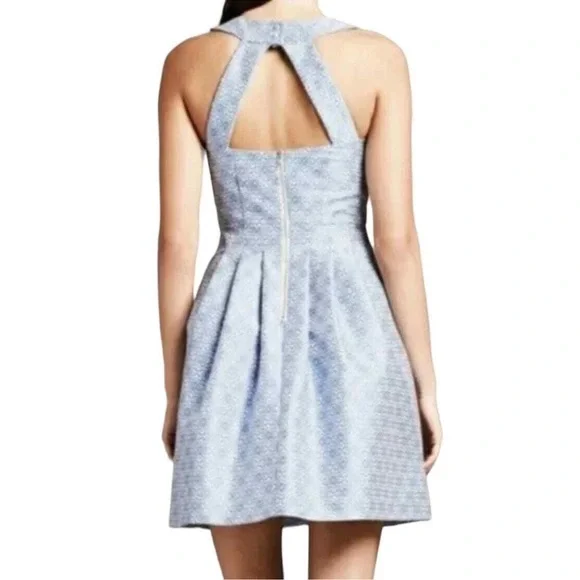 Banana Republic Atlantic Blue Floral Sleeveless Fit Flare Dress Size 4 - Picture 3 of 12